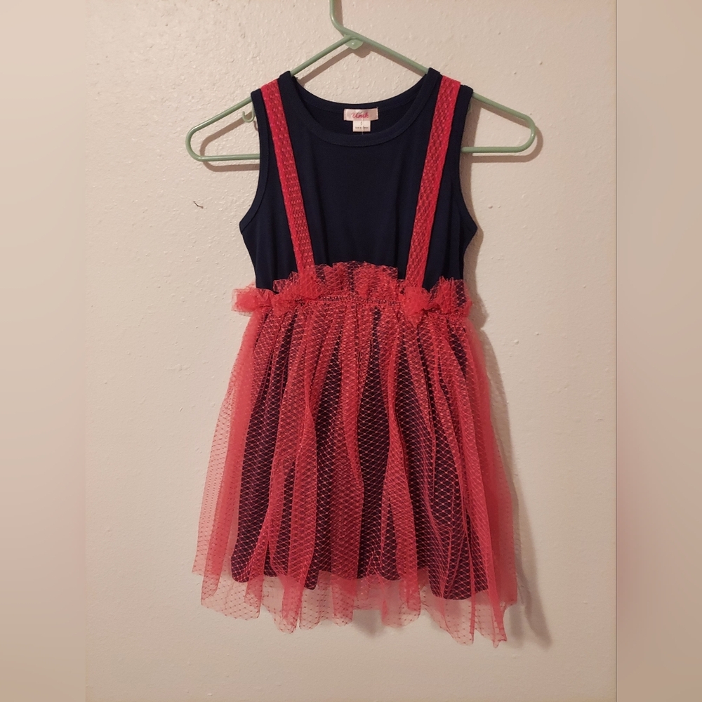 Unik Dark Blue and Pink Dress